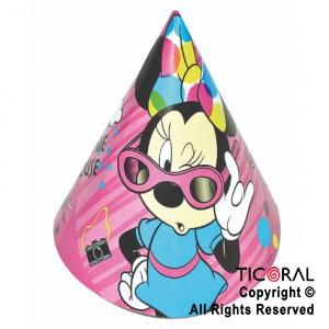 MINNIE GORRO FELIZ CUMPLE x 10